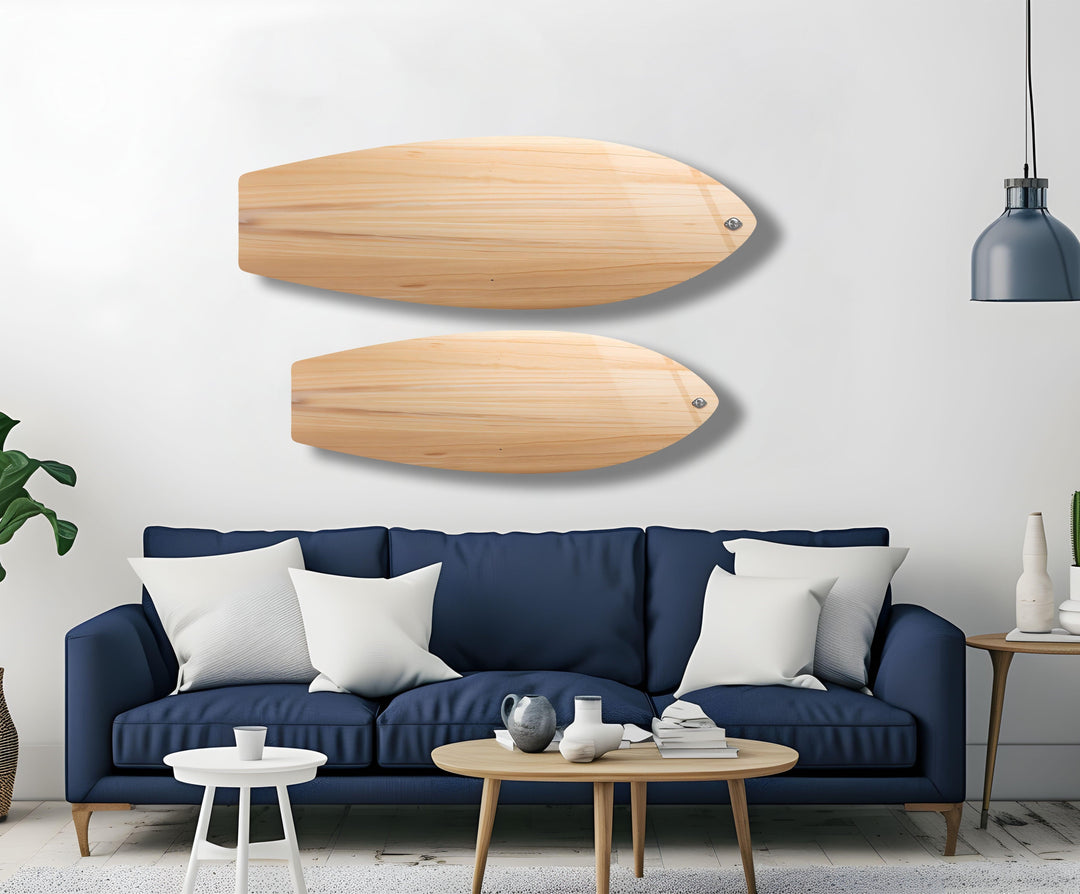 Wood Details Surfboard Wall Art