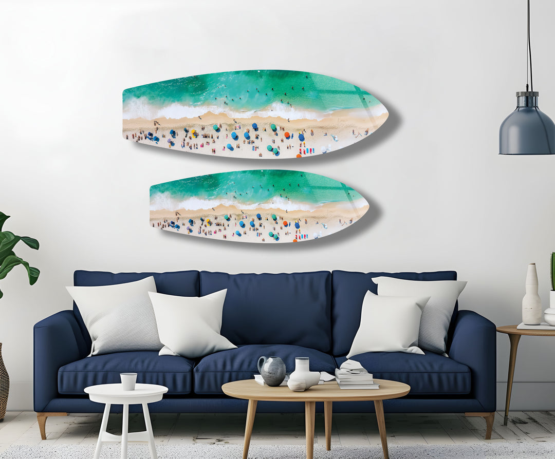 Beach Bliss Surfboard Wall Art