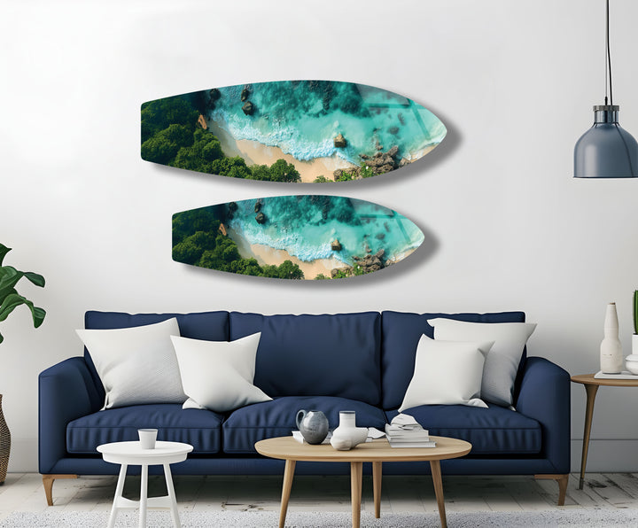 Emerald Cove Surfboard Wall Art