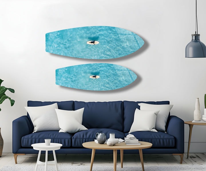 Ocean Serenity Surfboard Wall Art