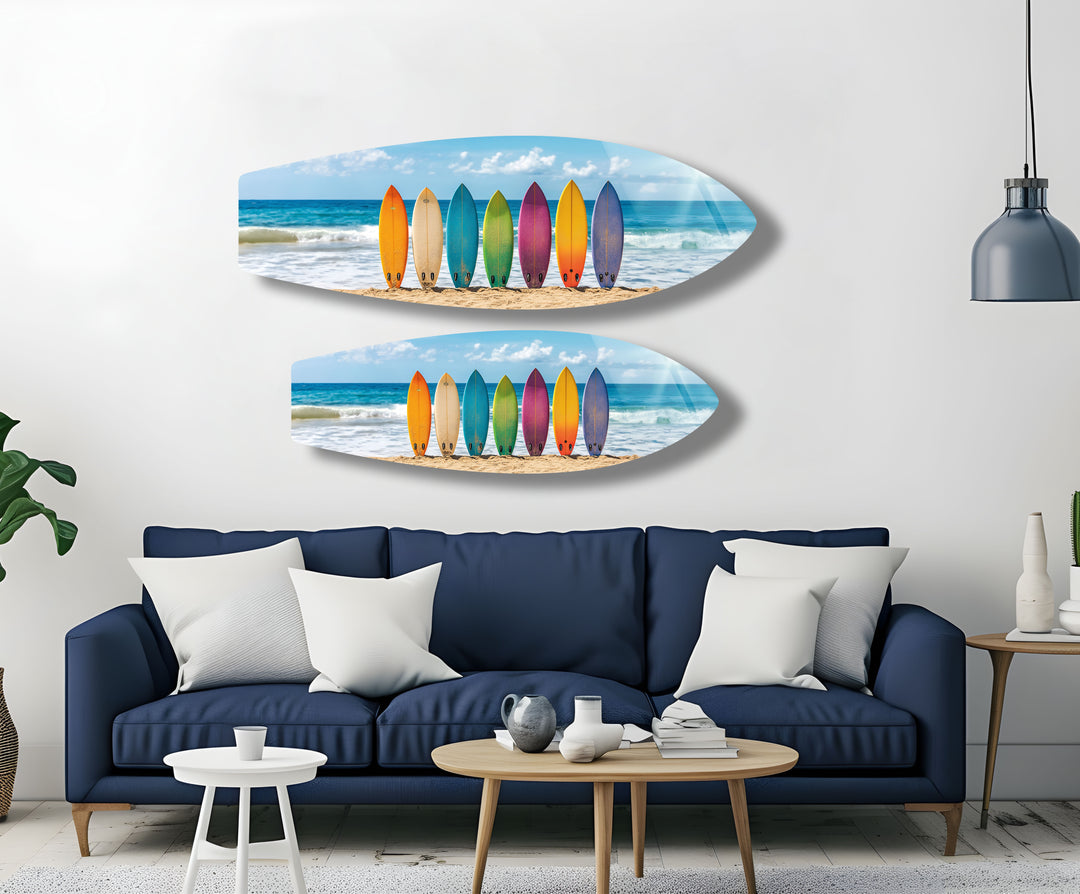 Colorful Surfboards Wall Art