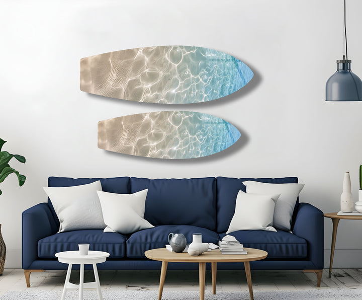 Shallow Serenity Surfboard Wall Art