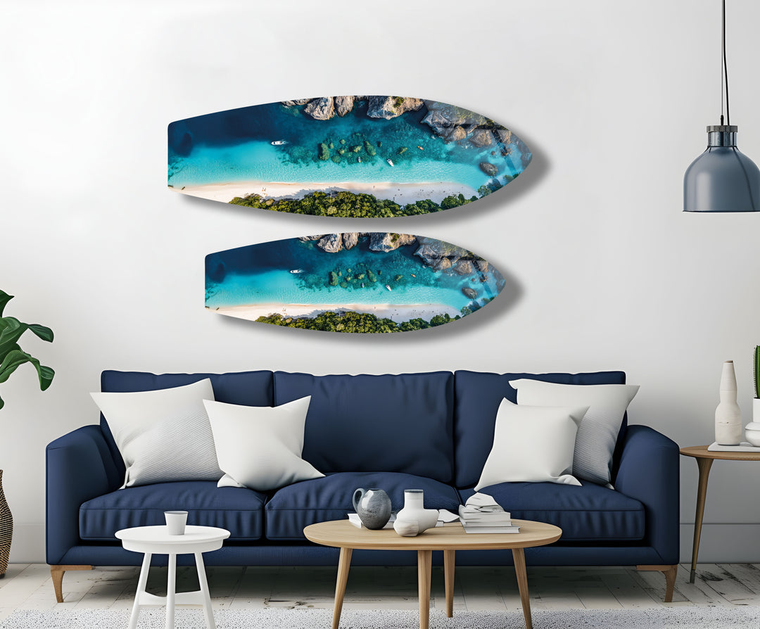 Crystal Cove Surfboard Wall Art