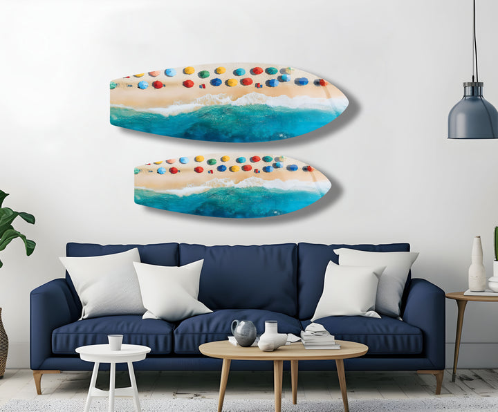 Golden Coast Surfboard Wall Art