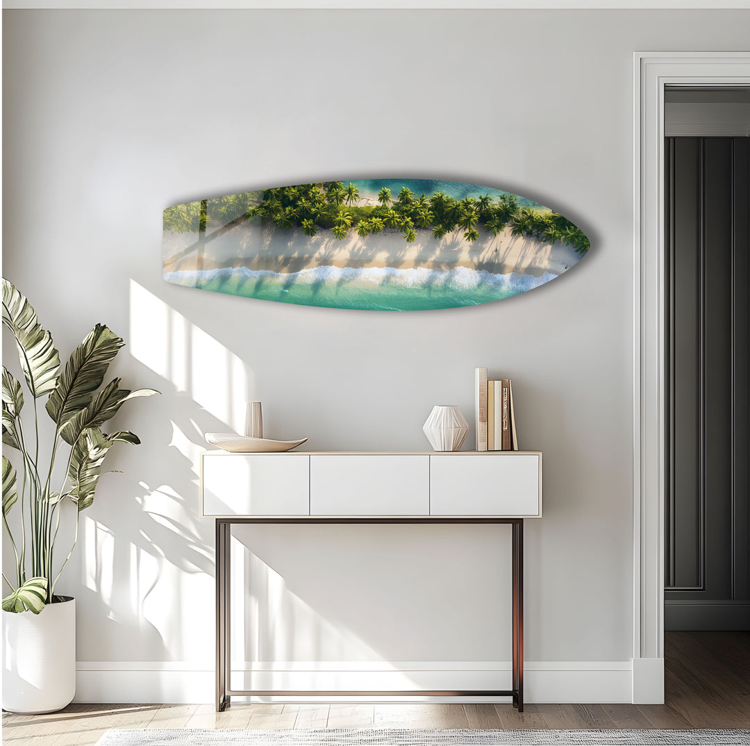 Tropical Escape Surfboard Wall Art