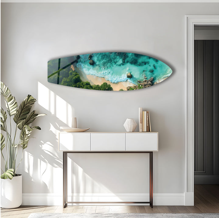 Emerald Cove Surfboard Wall Art