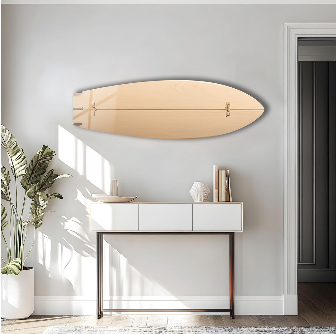 Abstract Beige Surfboard Wall Art