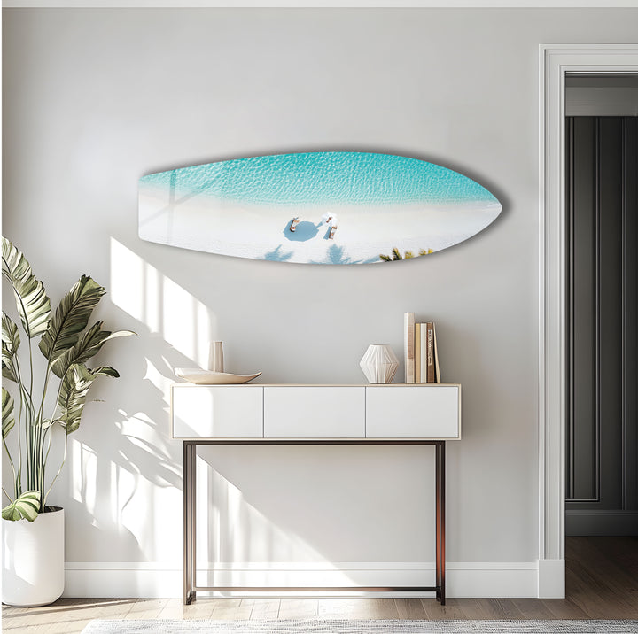 Tropical Serenity Surfboard Wall Art