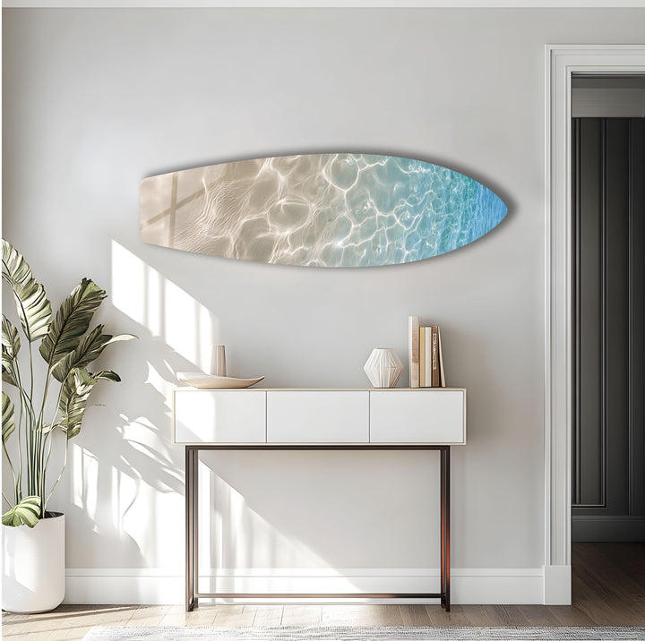 Shallow Serenity Surfboard Wall Art