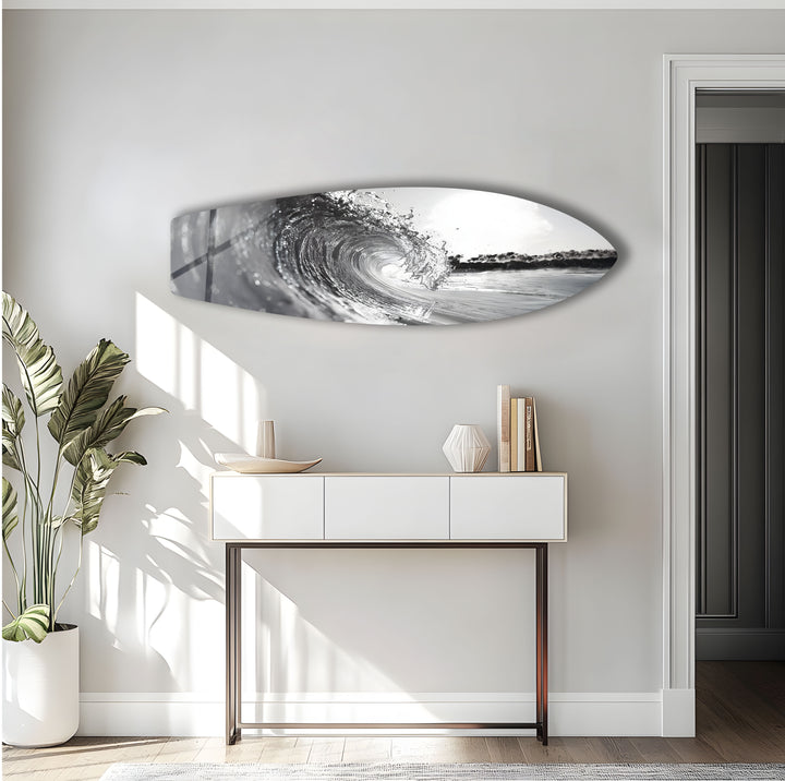 Crystal Wave Surfboard Wall Art