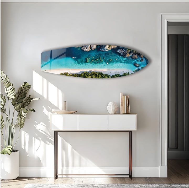 Crystal Cove Surfboard Wall Art