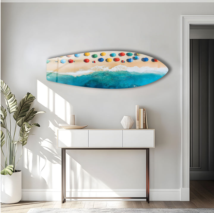 Golden Coast Surfboard Wall Art