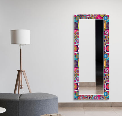 Mosaic Tempered Glass Wall Mirror