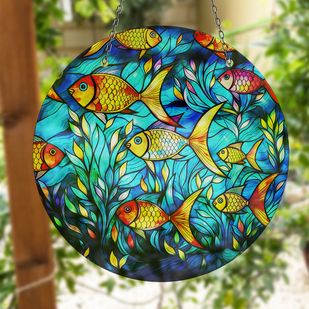 Yellow Fishes Suncatcher Decor Sun Catchers | Myphotostation
