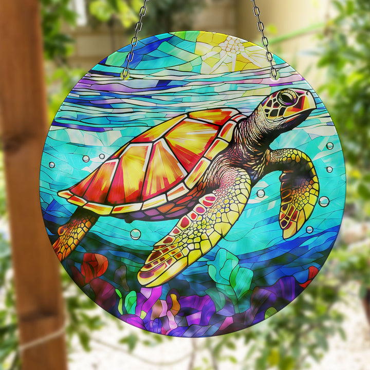 Tropical Seaturtle Suncatcher Beautiful Home Decor | Myphotostation
