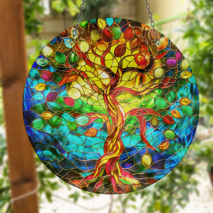 Vivid Life of tree Suncatcher Decor Tempered Glass | Myphotostation
