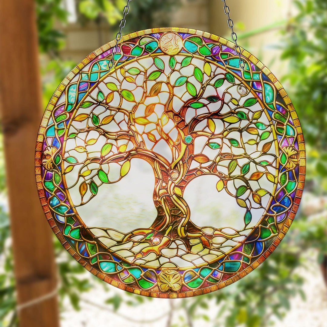 Life of tree Shiny Suncatcher Decor Moon Suncatchers | Myphotostation
