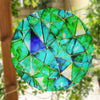 Green Stained  Suncatcher Decor Tempered Glass Art