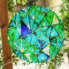 Green Stained Suncatcher Decor Tempered Glass Art