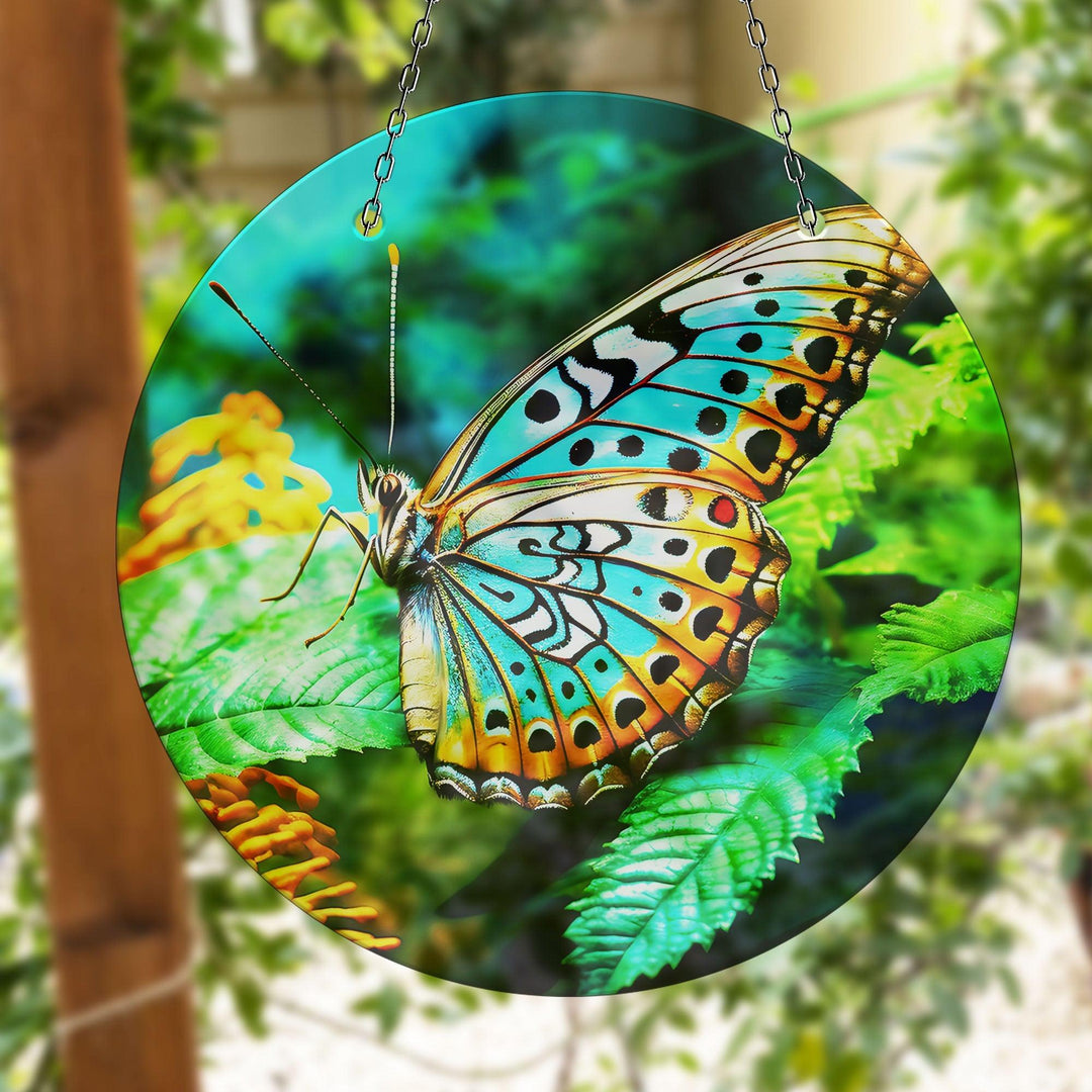 Blue Butterfly Suncatcher Decor Brighten Any Space with Glass Suncatchers | Myphotostation
