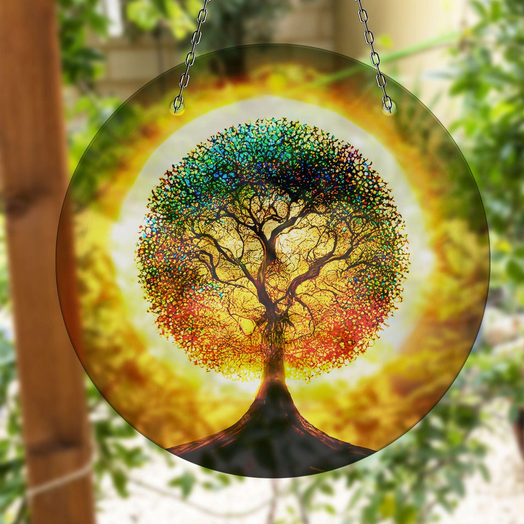 Brown Life of tree Suncatcher