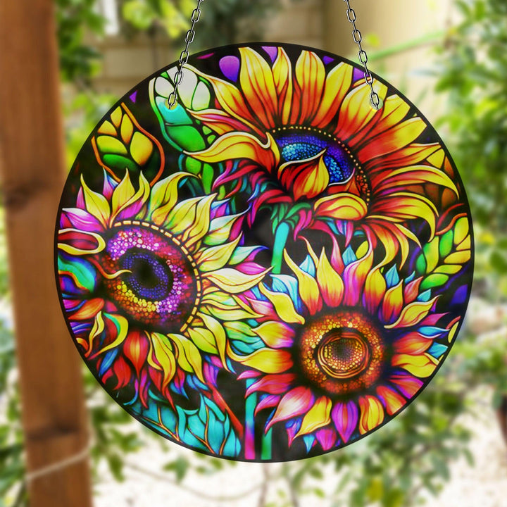 Vivid Sunflower Suncatcher Decor Sun Catchers | Myphotostation
