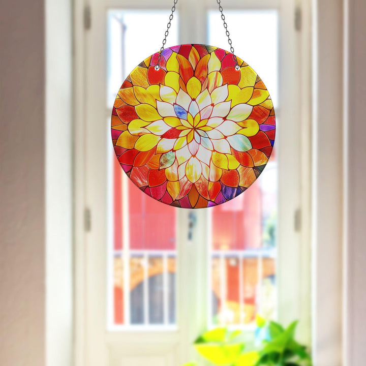 Red & Orange Lotus Suncatcher Sun Catcher for Window | Myphotostation
