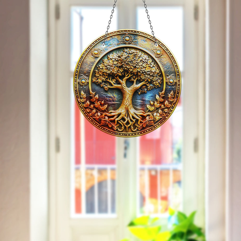 Metal Life of tree Suncatcher Unique Stained Glass Suncatchers | Myphotostation
