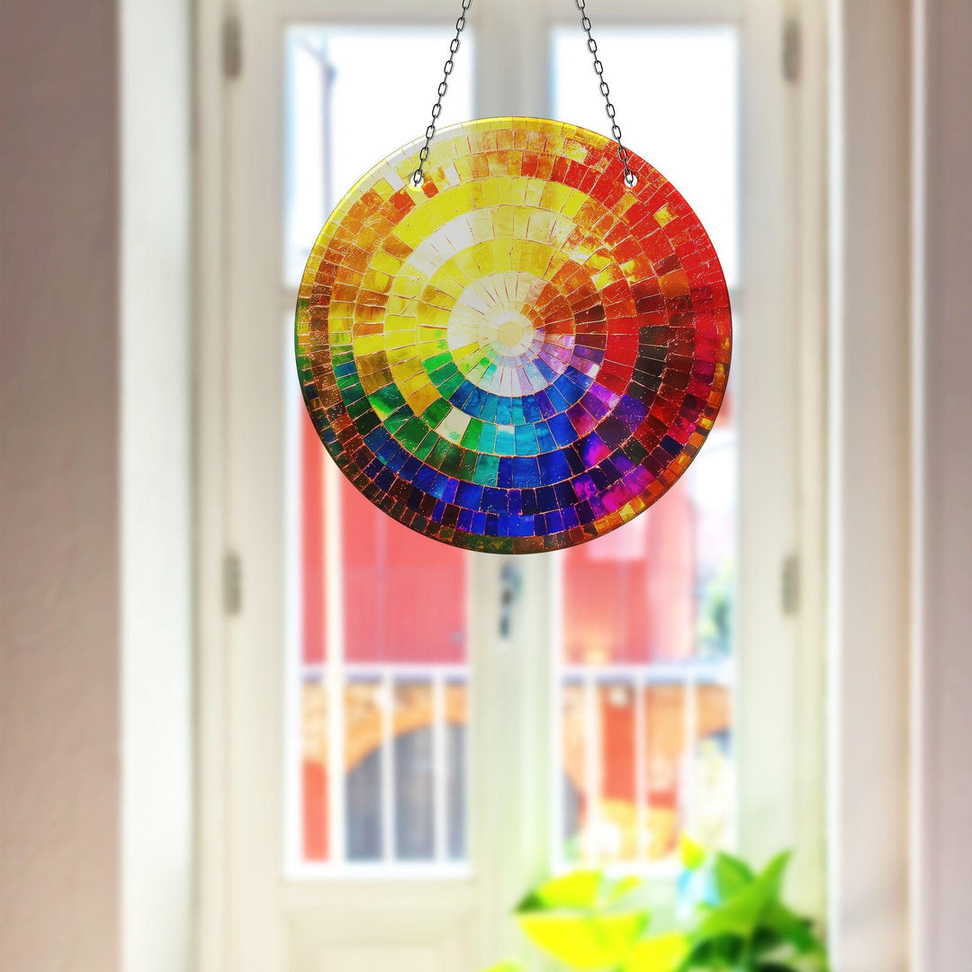 Orange & Yellow Stained Suncatcher Beautiful Home Decor | Myphotostation
