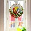 Colorful Rooster Stained  Suncatcher