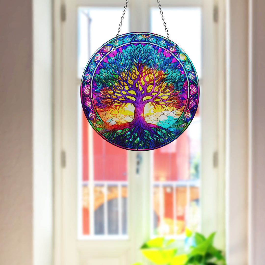 Purple Abstract Suncatcher Perfect Gift | Myphotostation
