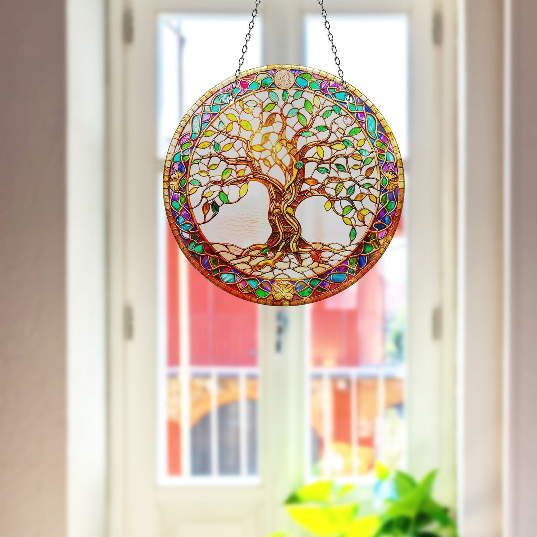 Life of tree Shiny Suncatcher Decor Colorful Sun | Myphotostation 
