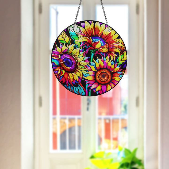 Vivid Sunflower Suncatcher Decor Perfect Gift | Myphotostation
