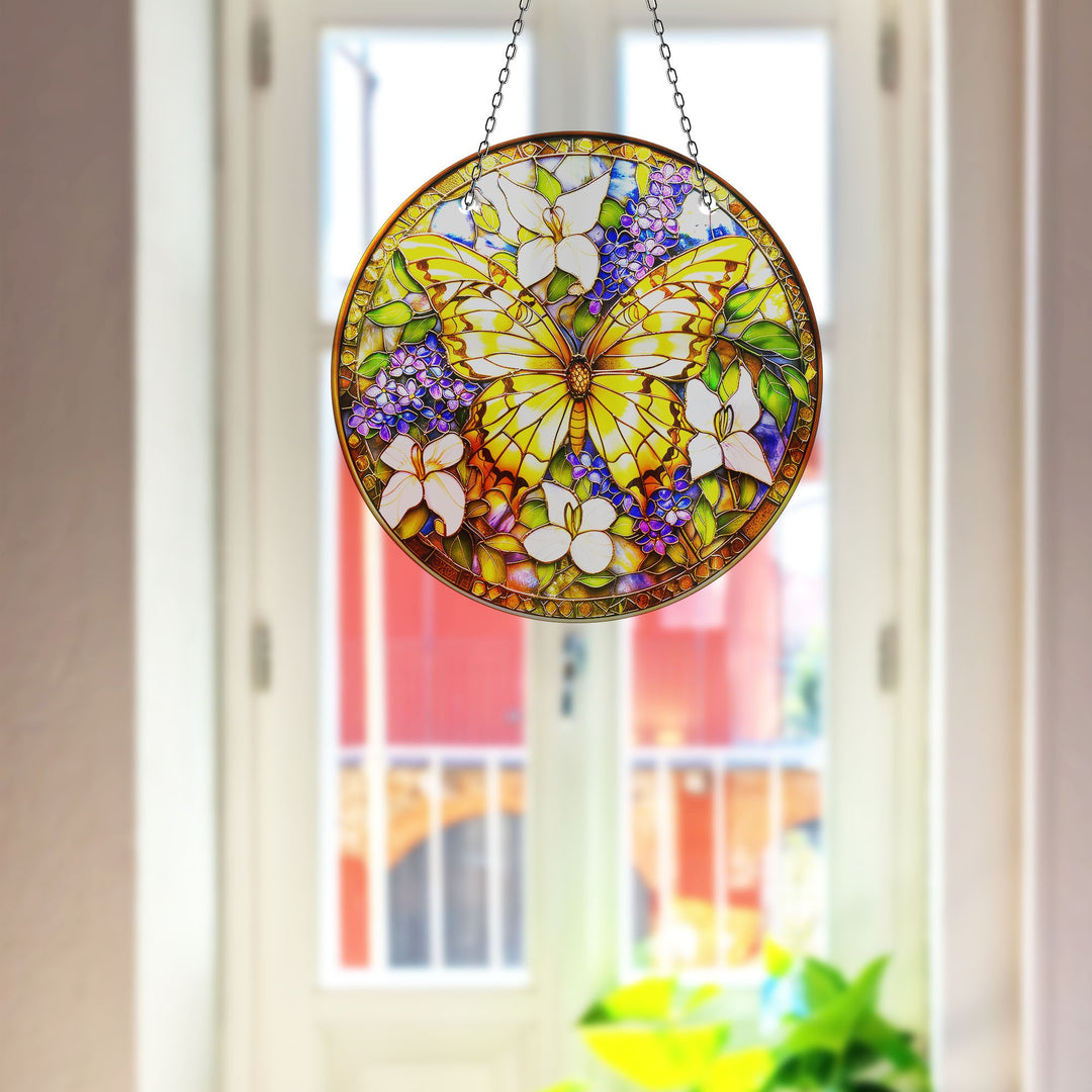 Colorful Birds Stained  Suncatcher Vibrant Stained Glass Suncatchers for Windows | Myphotostation
