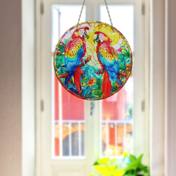 Parrots Suncatcher Decor Glass Suncatchers | Myphotostation
