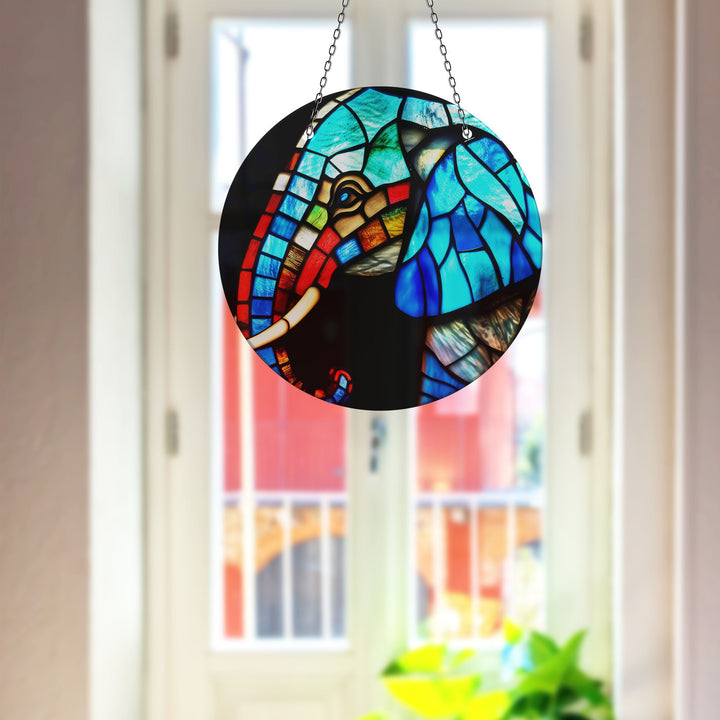 Mosaic Elephant Suncatcher Transform Windows with Suncatchers | Myphotostation
