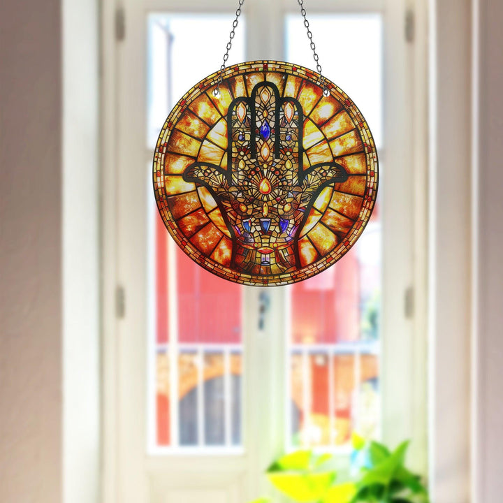 Christian Suncatcher Decor Elegant Tempered Glass Design for Windows | Myphotostation
