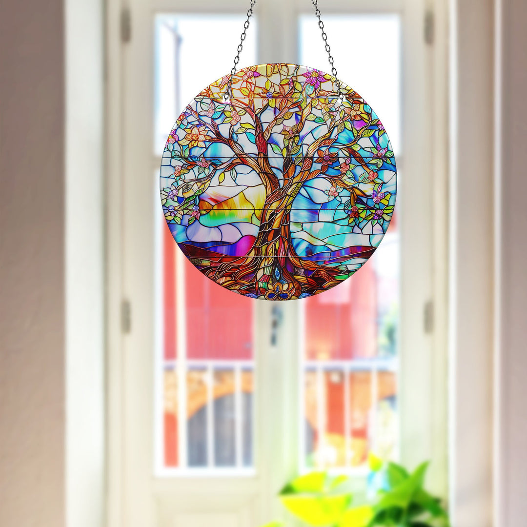 Life of tree Colored Suncatcher Decor Stained Glass Suncatchers | Myphotostation
