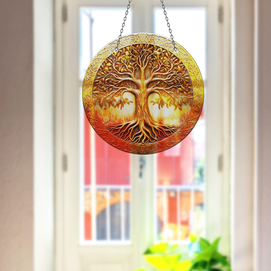 Gold Tree of Life Suncatcher Brighten Any Space with Glass Suncatchers | Myphotostation
