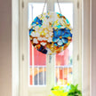 White- Blue Flowers Suncatcher