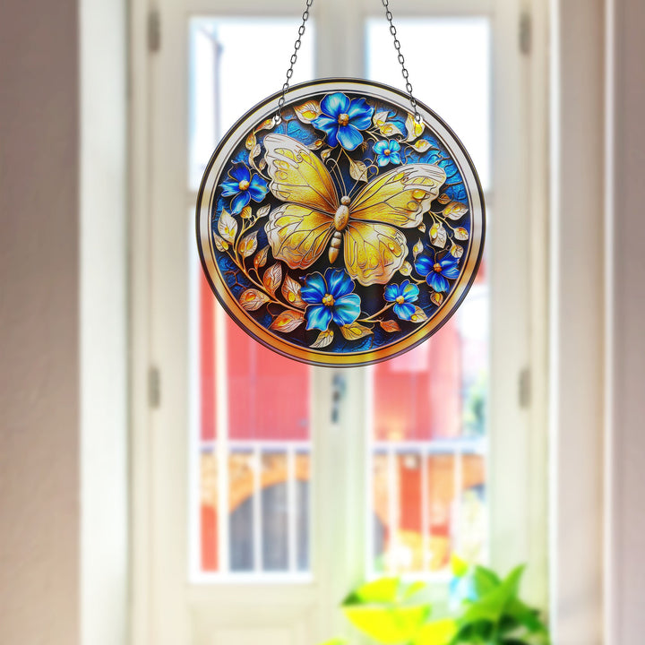 Golden Butterfly Suncatcher Decor Sun Catcher for Window | Myphotostation
