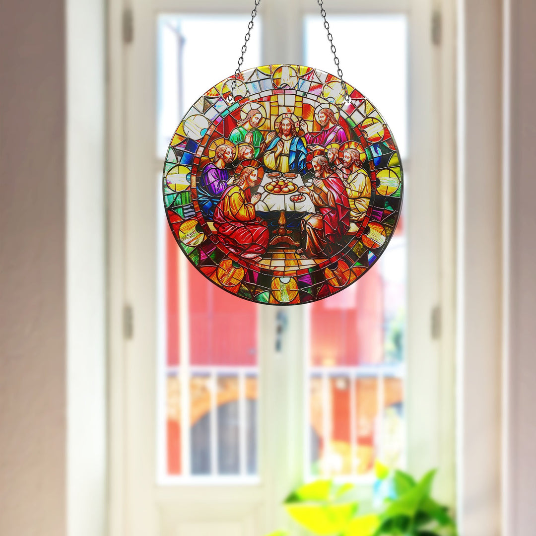 Christian Design Suncatcher Decor Durable Tempered Glass | Myphotostation
