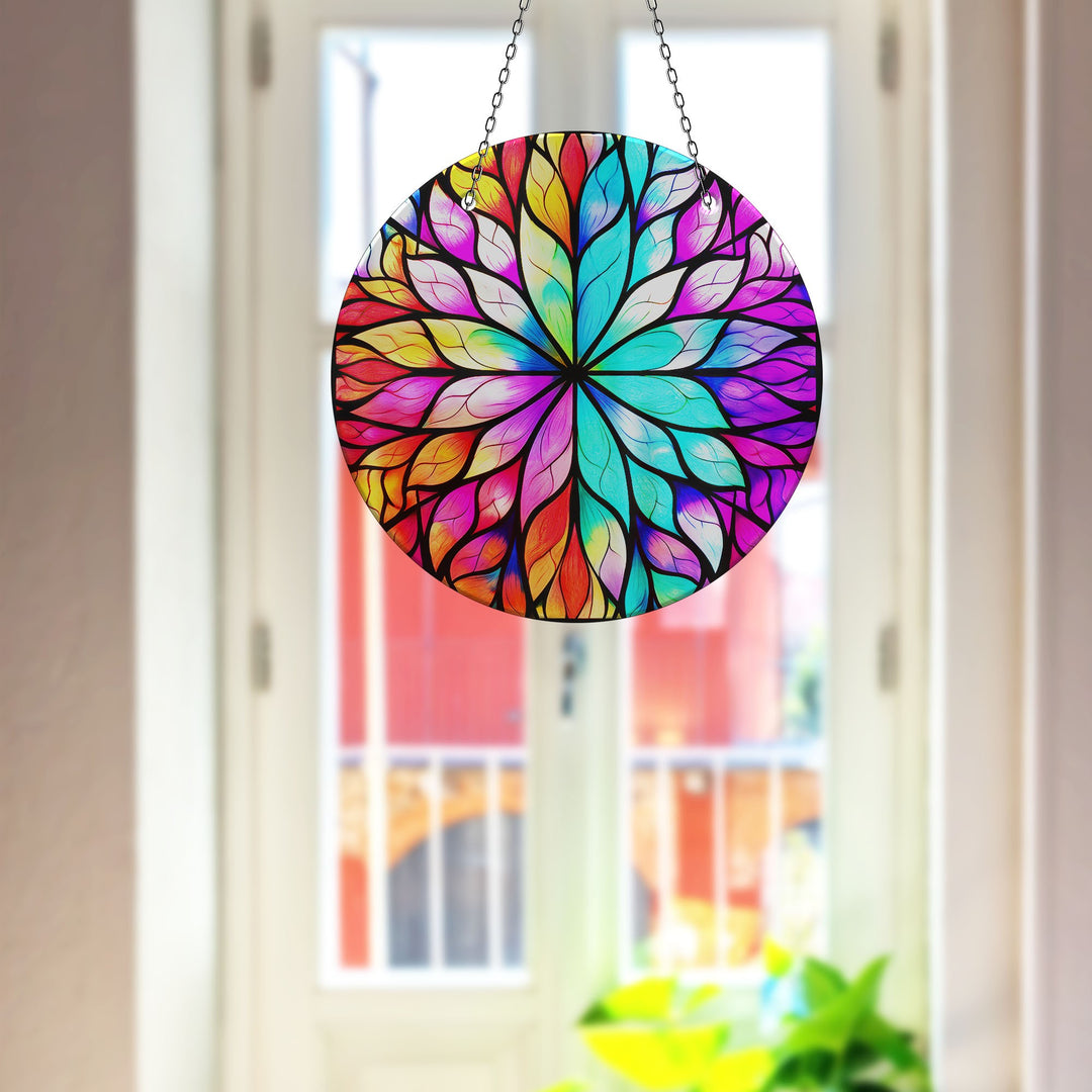 Purple Lotus Suncatcher Decor Tempered Glass | Myphotostation
