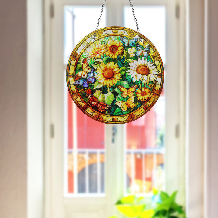 Sunflowers Suncatcher Tempered Glass | Myphotostation
