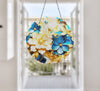 White- Blue  Flowers Suncatcher