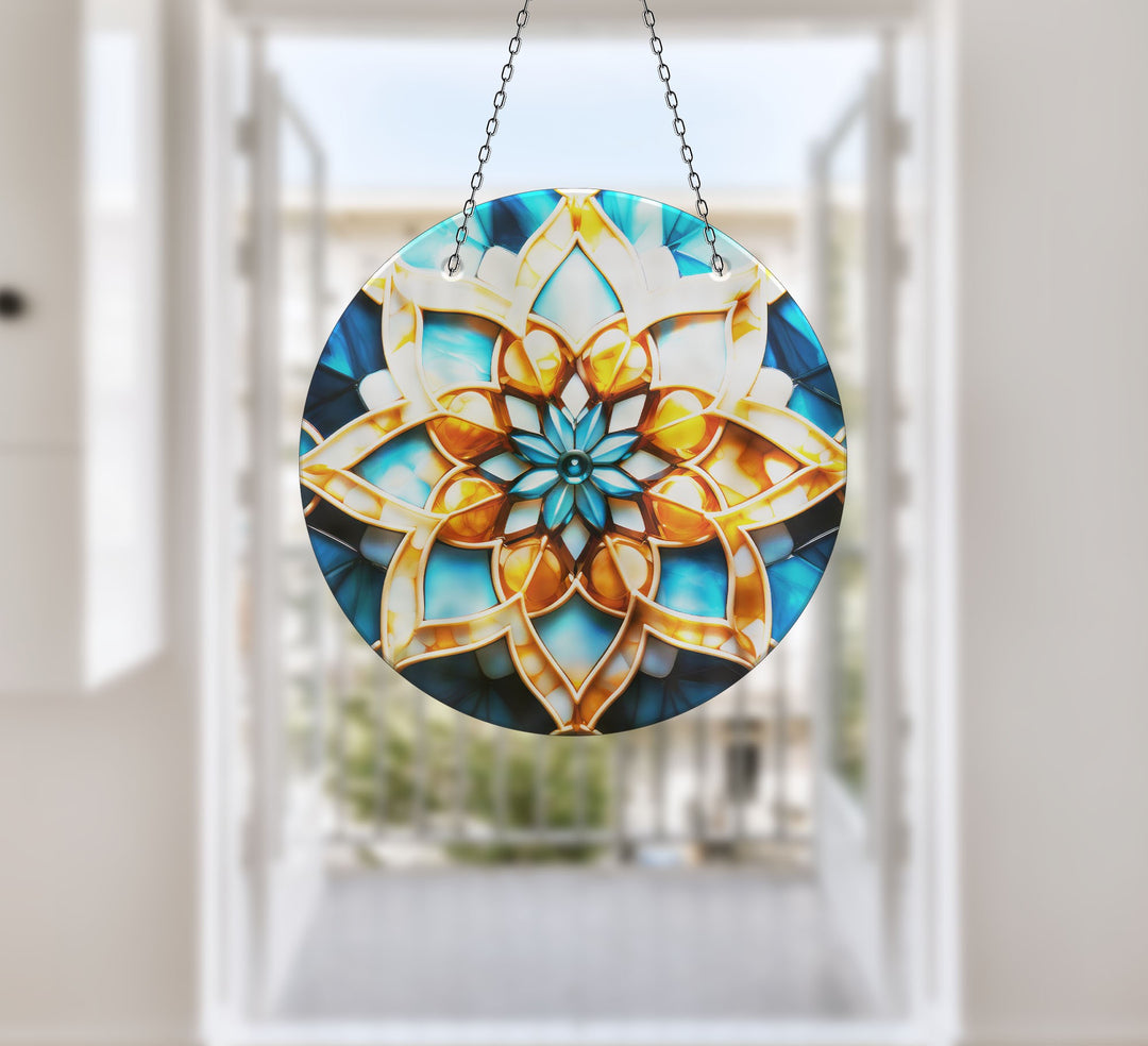 Gold Lotus Suncatcher Decor Glass Suncatchers | Myphotostation
