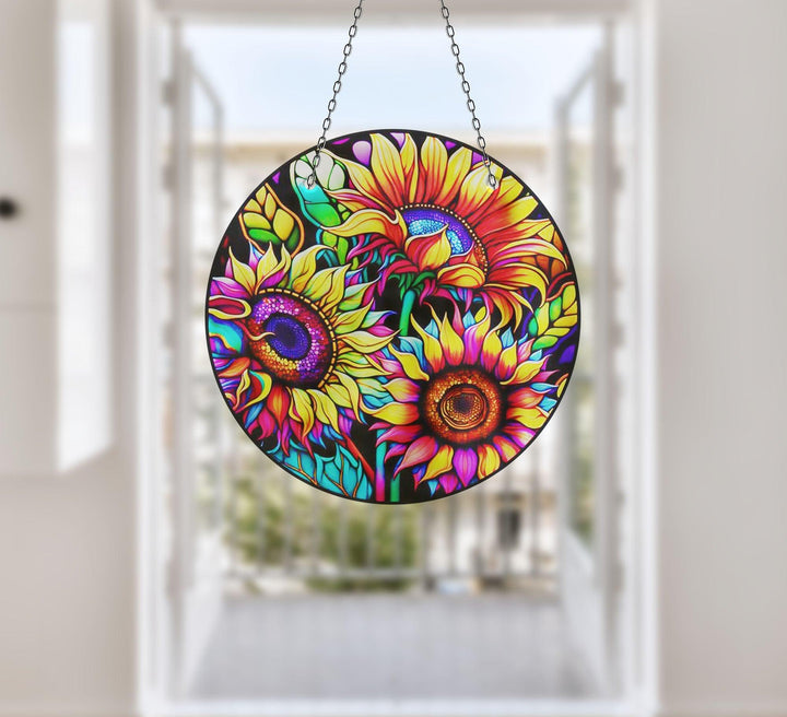 Vivid Sunflower Suncatcher Decor  Brighten Windows | Myphotostation
