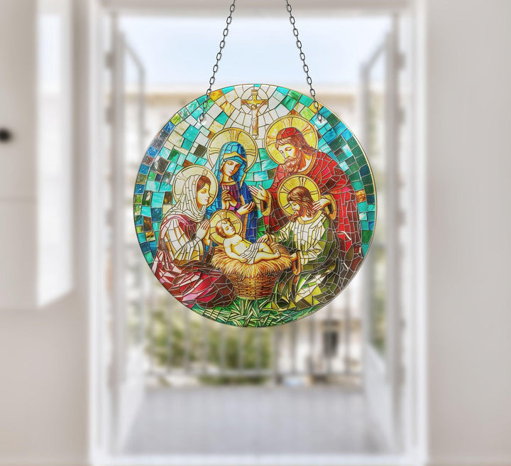 Christ Mosaic Suncatcher Decor Add Color with Stained Glass Suncatchers for Home | Myphotostation
