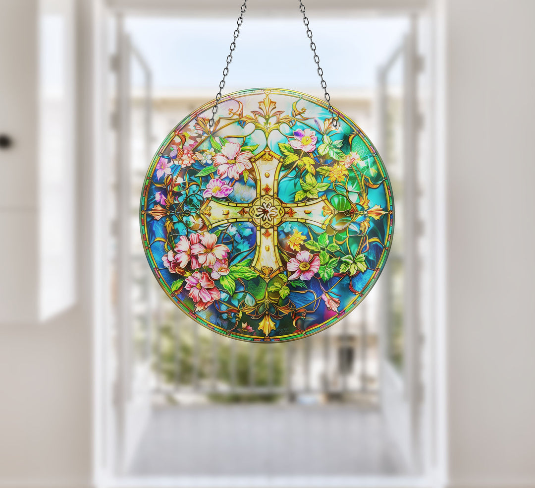 Jesus Christ Green Suncatcher Sun Catcher for Window | Myphotostation
