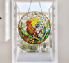 Colorful Rooster Stained  Suncatcher